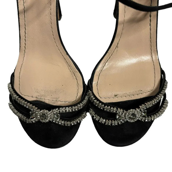 Dior Sunset Suede Heeled Sandal Black Size 8.5 - Picture 7 of 10